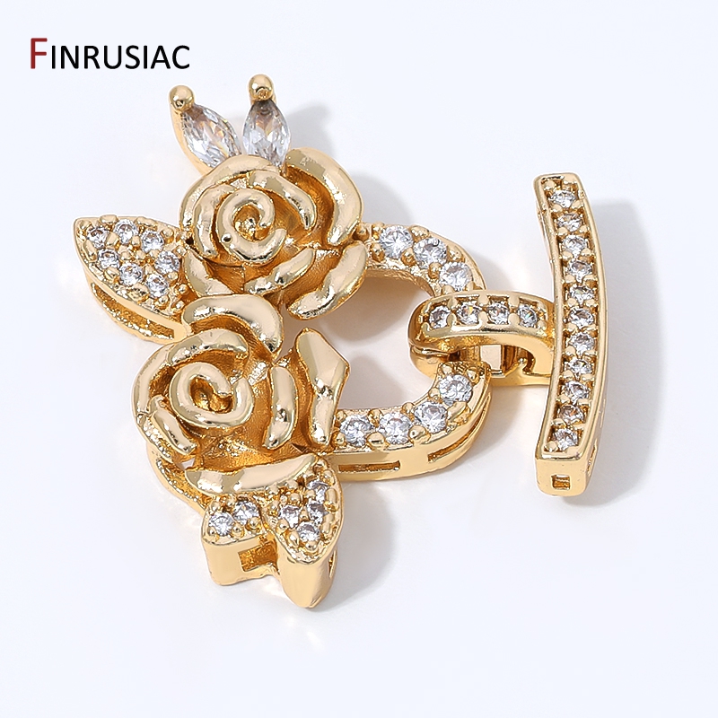 Art Craft Flower - Chiusure a fiore in ottone placcato