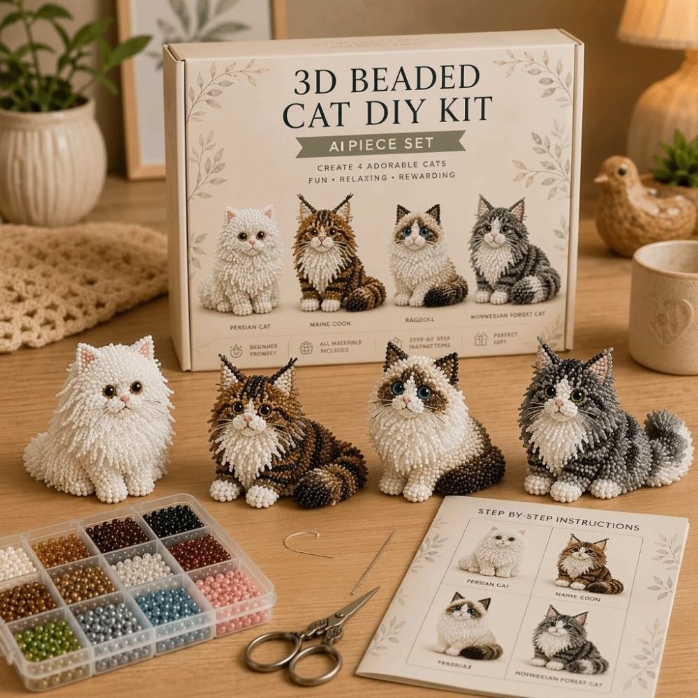 Art Craft Animals - Kit di Perline 3D per Creare