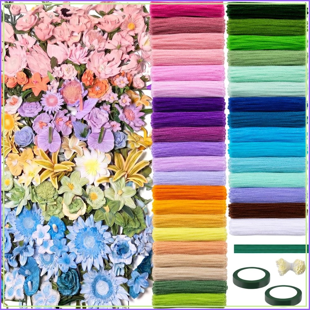 Art Craft Flower - 3600 Pezzi di Scovolini Decorativi da
