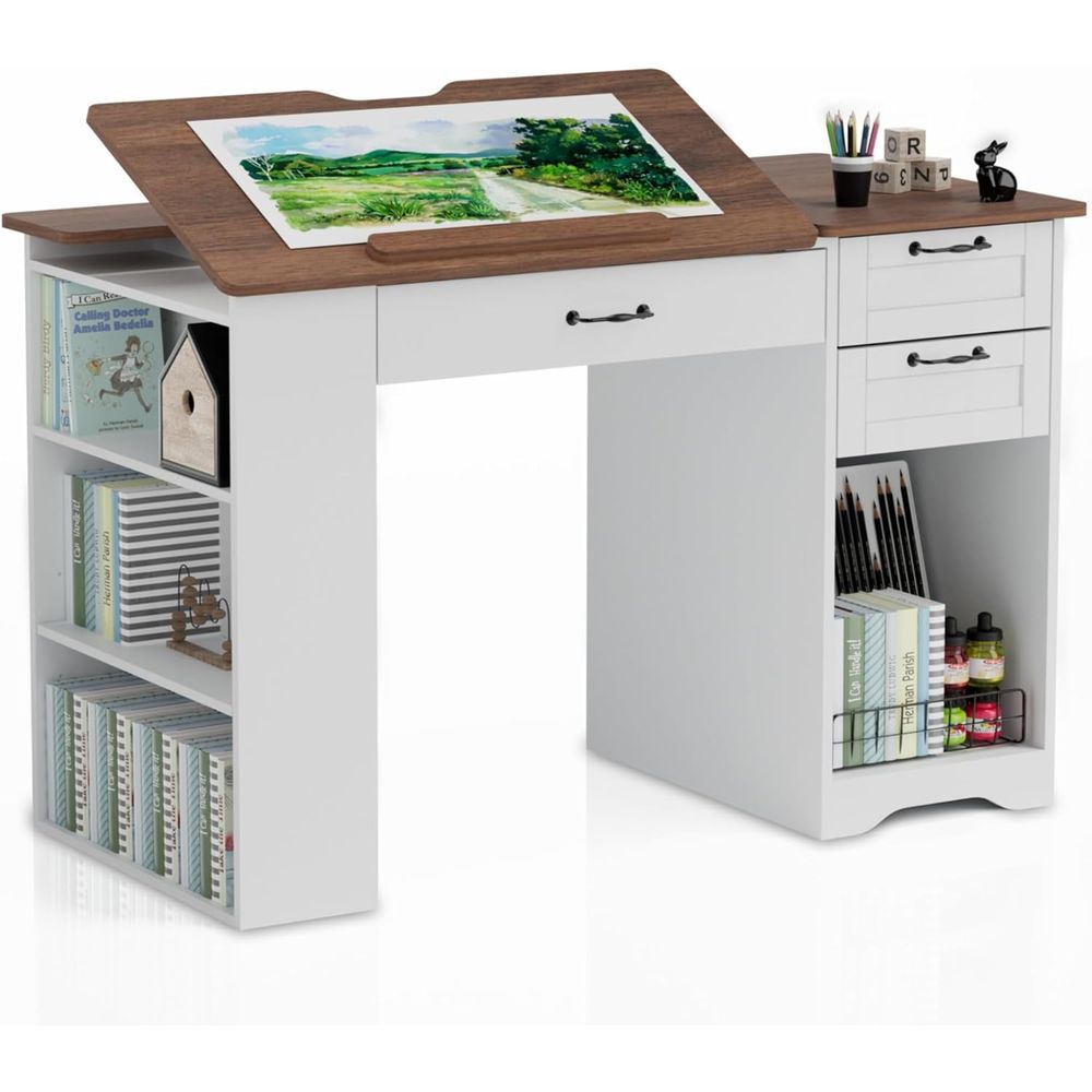 Art & Craft Photos - Tavolo da Disegno con Armadietto e