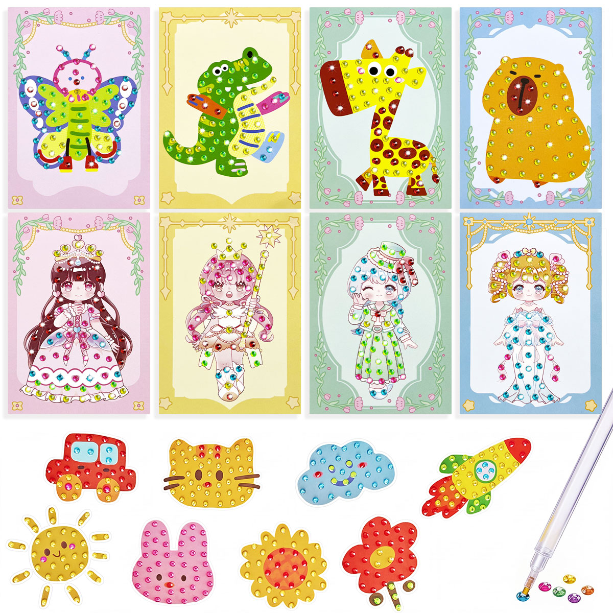 Art And Craft Numbers - Kit di 16 Gemme per Fai
