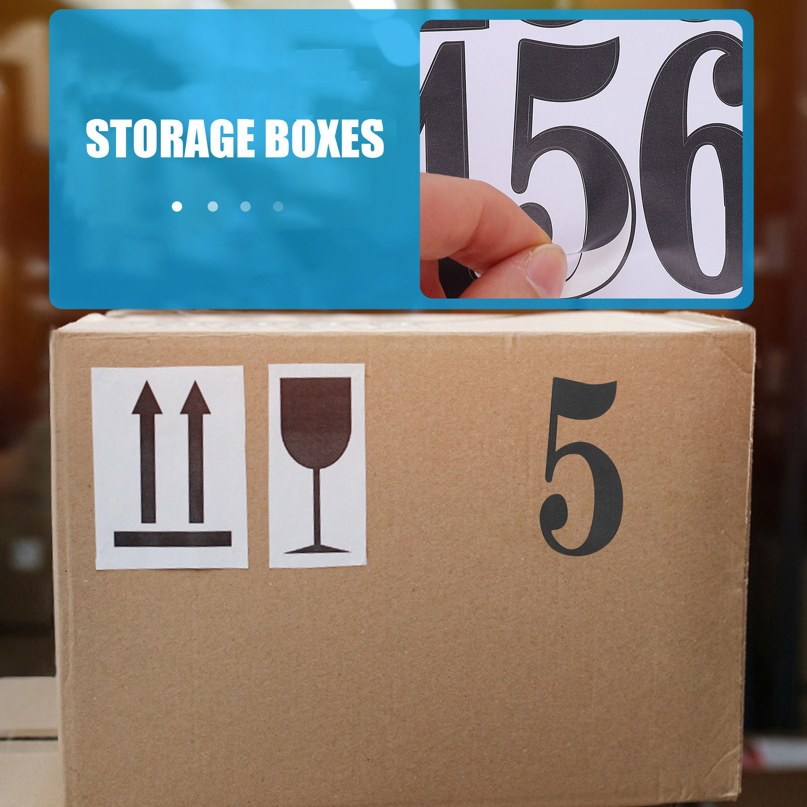 Art And Craft Numbers - 5 Fogli di Adesivi in PVC