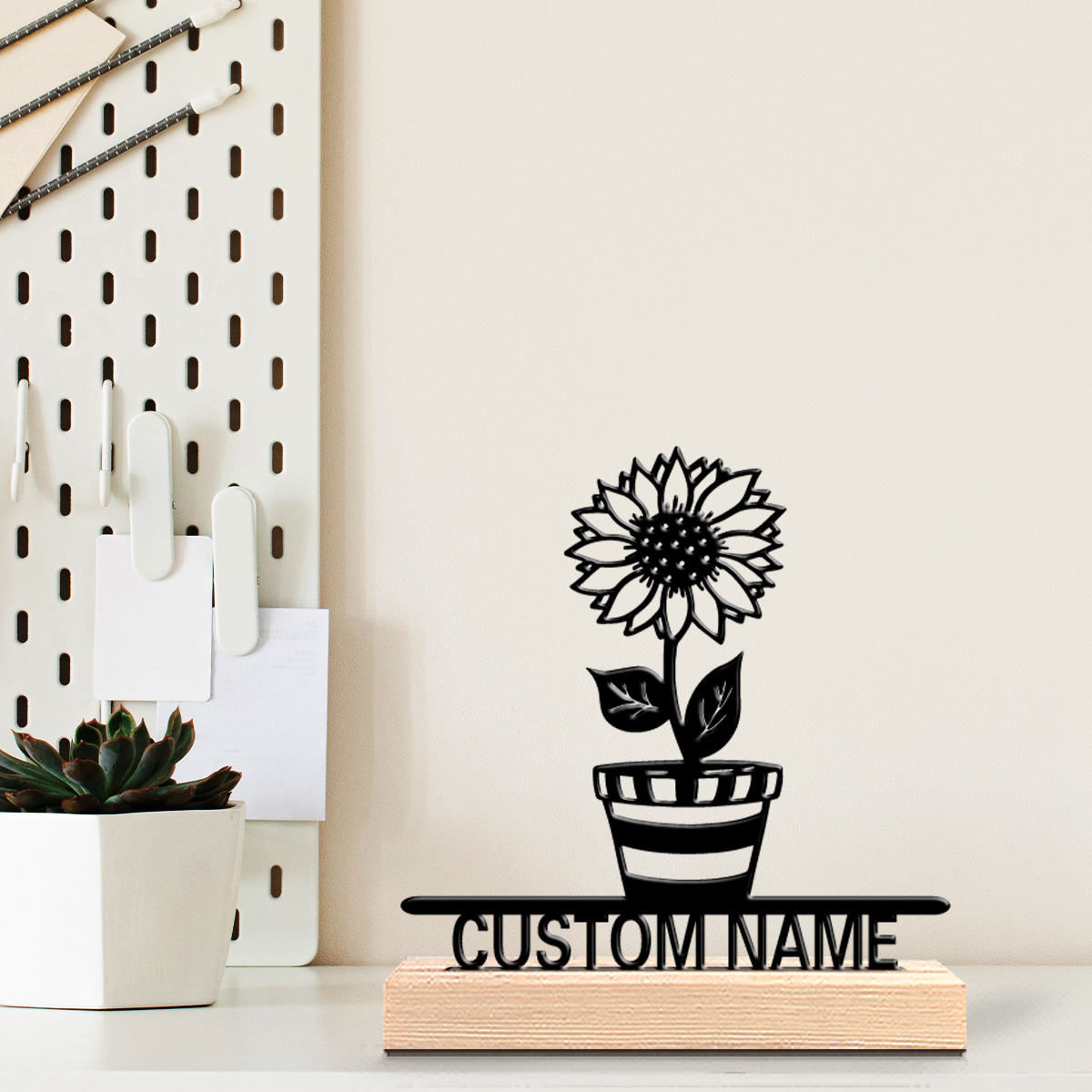 Art Craft Flower - Statuetta in Metallo Personalizzata con Nome