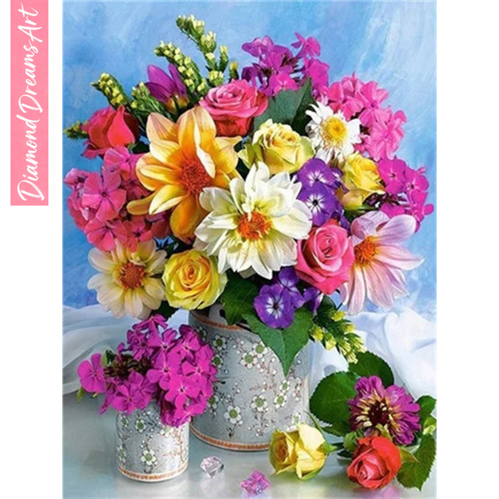 Art Craft Flower - Kit Mosaico Diamantato Completo 5D, Dipinto