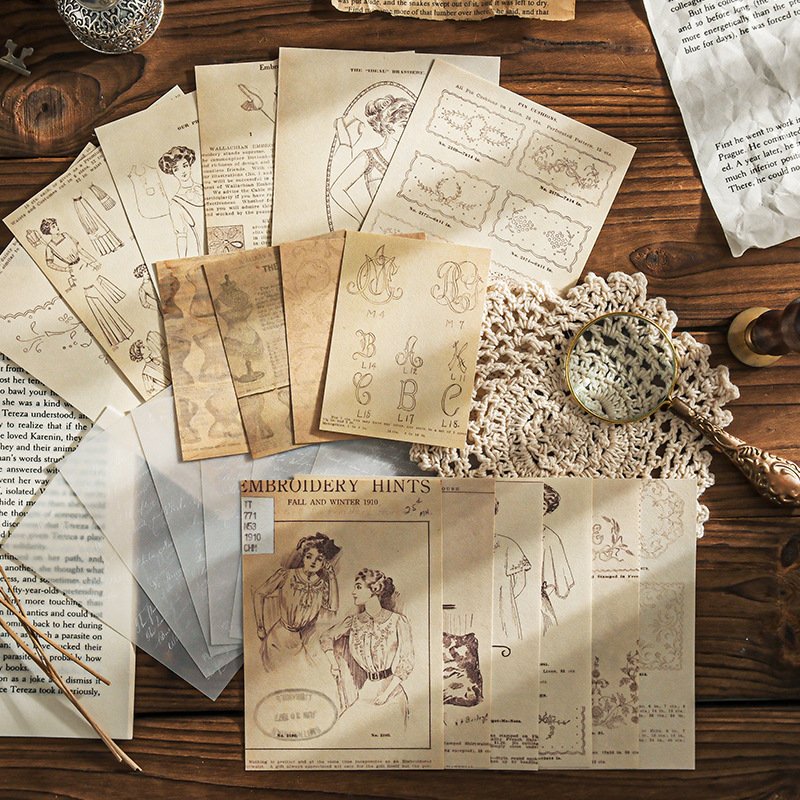 Art Craft Journal - Kit di Carta Vintage per Scrapbooking,