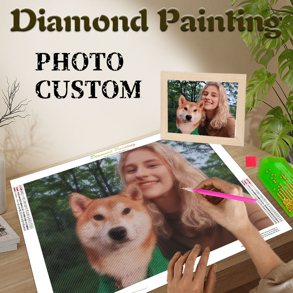 Unique Art Craft - Pittura Diamantata Personalizzata con Foto, Arte