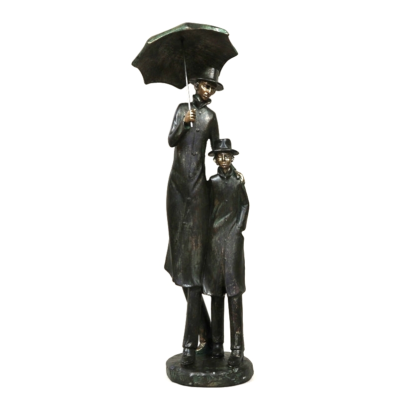 Art And Craft For Father'S Day - Statua vintage di padre e figlio