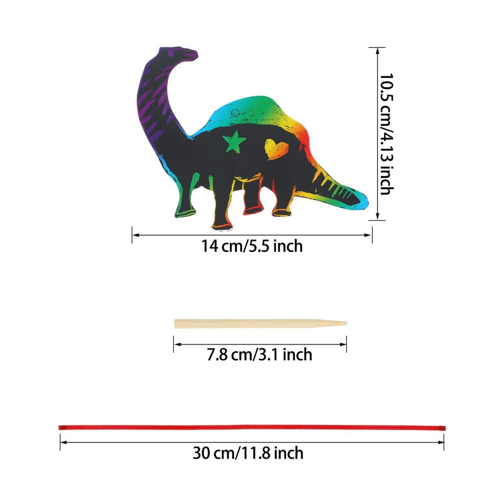 12 pezzi di dinosauro cartone  - Art Craft Dinosaur recensione e prezzo