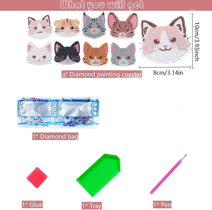 Set di 8 Pezzi per Pittura Dia - Art Craft Animals recensione e prezzo