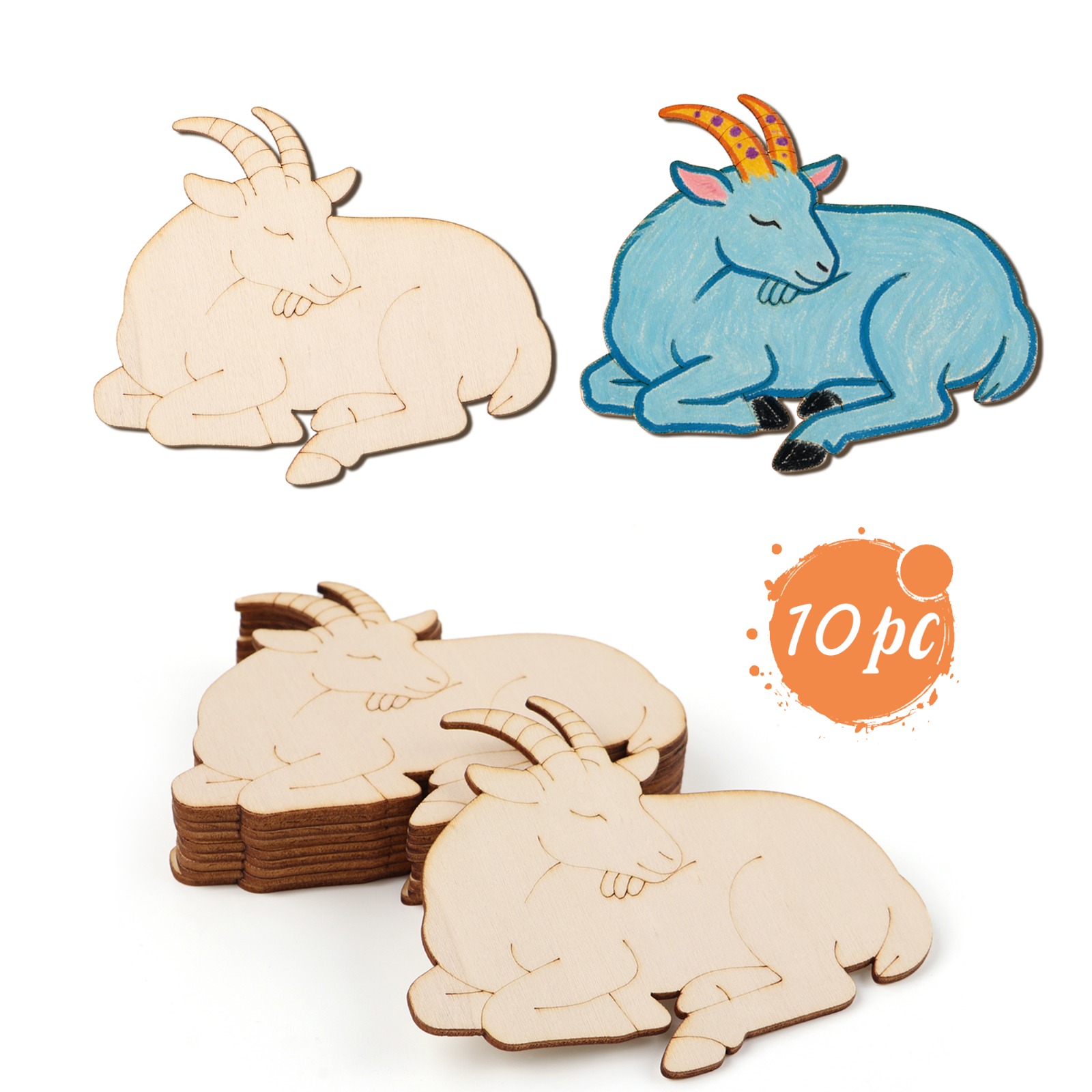 Set di 10 Ornamenti in Legno a - Art Craft Animals recensione e prezzo