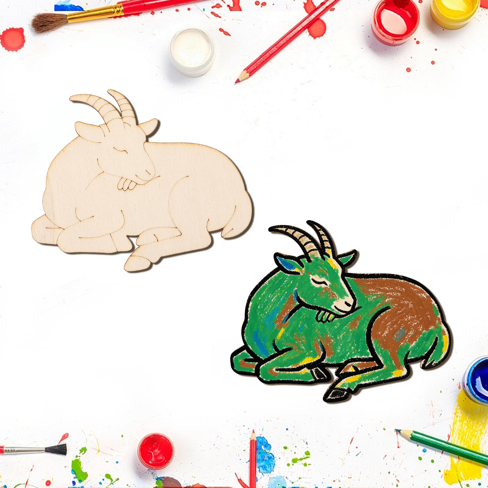 Set di 10 Ornamenti in Legno a - Art Craft Animals recensione e prezzo