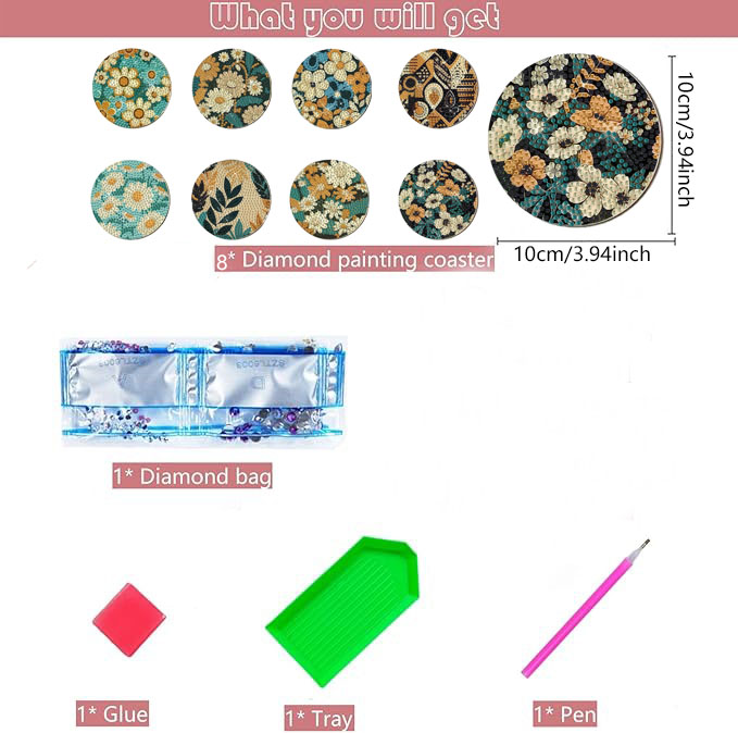 Set di 8 Pezzi per Pittura Dia - Art Craft Flower recensione e prezzo