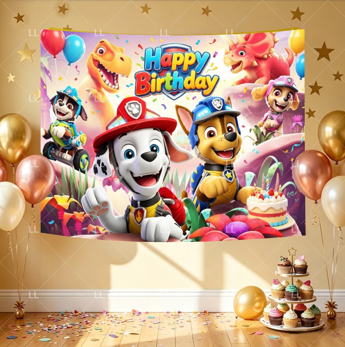 Sfondo a Tema Paw Patrol Brave - Art Craft Dinosaur recensione e prezzo